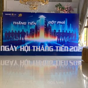 Thi công biển tại bạt Bao Viet Life