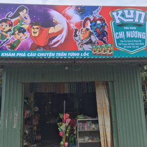 Thi công biển bạt sữa Kun - Chị Nương tại Hải Hậu, Ninh Bình