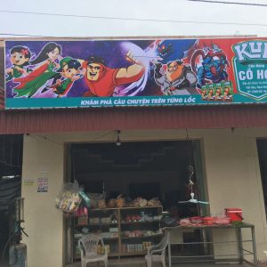 Thi công biển bạt sữa Kun - Cô Hợi tại Nam Định