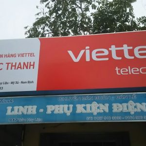 Thi công biển bạt đại lý Viettel tại Nam Định, Ninh Bình
