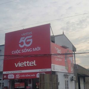 Thi công biển bạt khổ lớn Vietel tại Nam Định, Ninh Bình